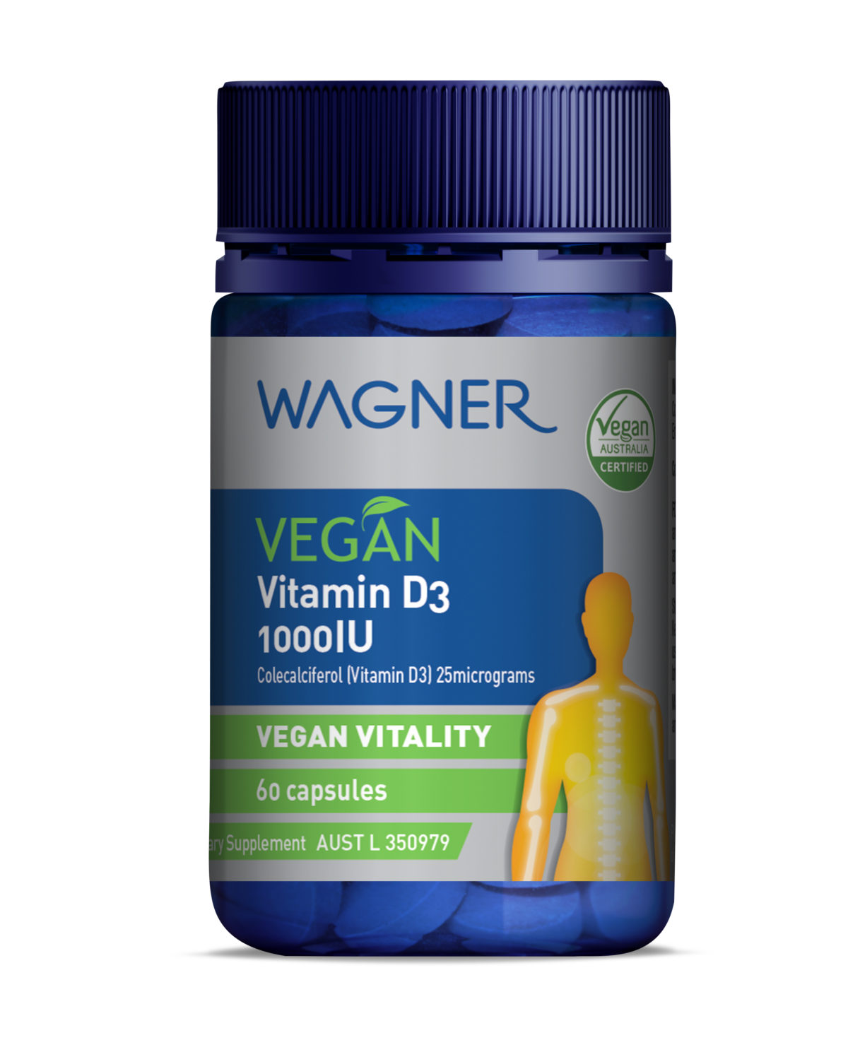 Wagner Vegan Vitamin D3 1000IU 60 Capsules Wagner Health