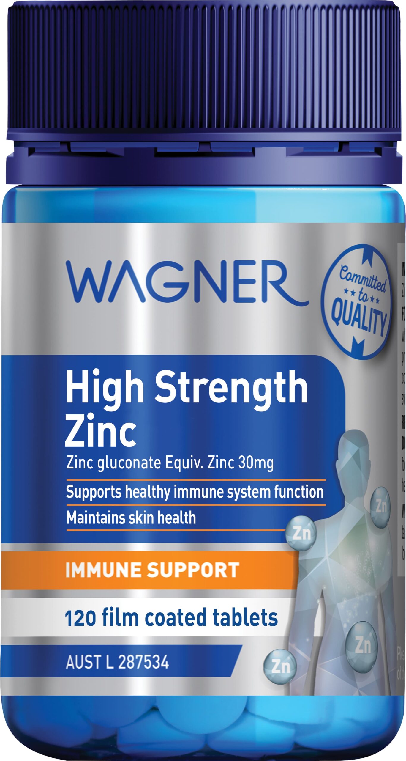 741470 Wagner High Strength Zinc 120 Tablets