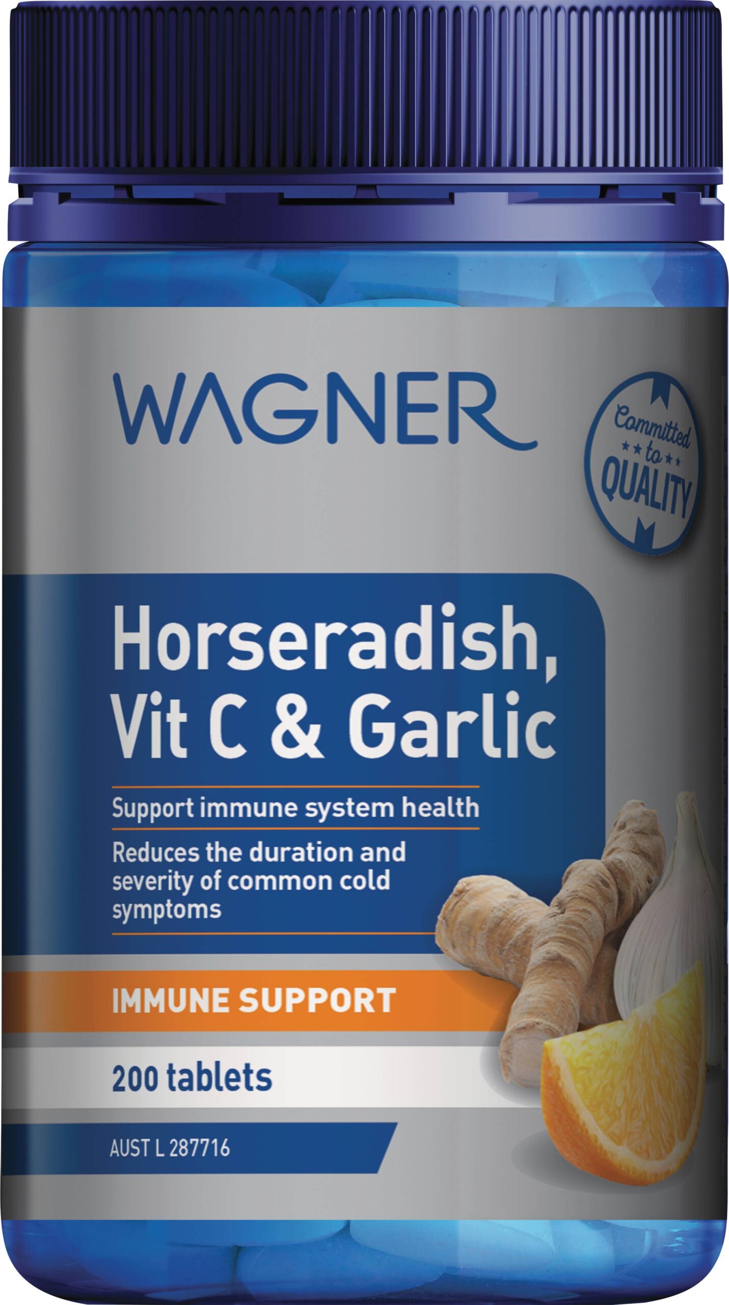 741474 Wagner Horseradish Vitamin C & Garlic 200 Tablets.AU